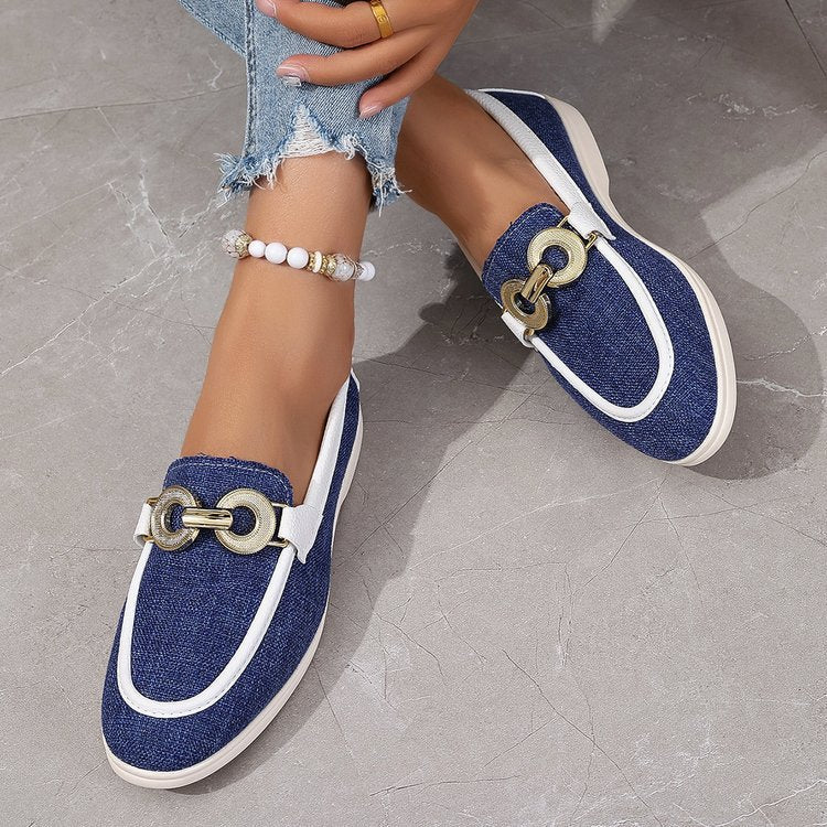 Mocassins pour femmes avec accents métalliques tendance et semelle confortable R&B