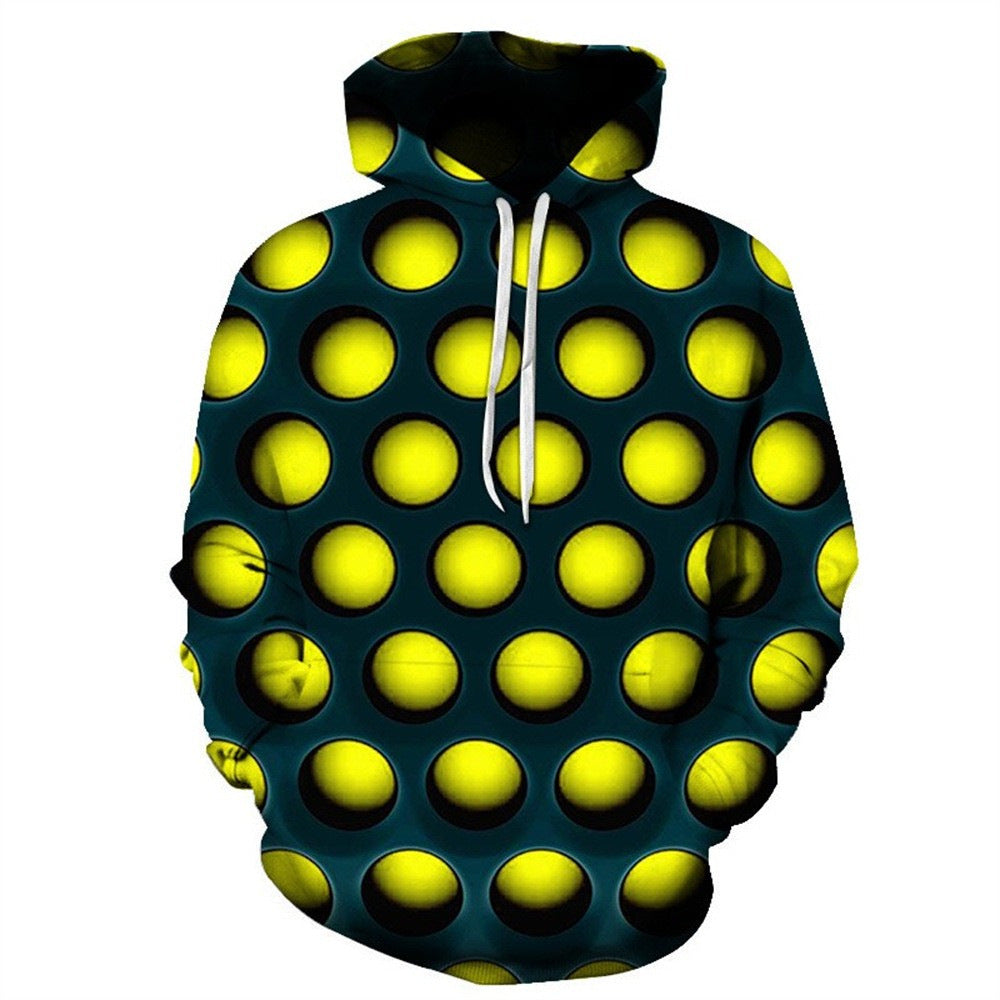 Sweat à capuche créatif pour femmes avec motif géométrique Echoarchiv