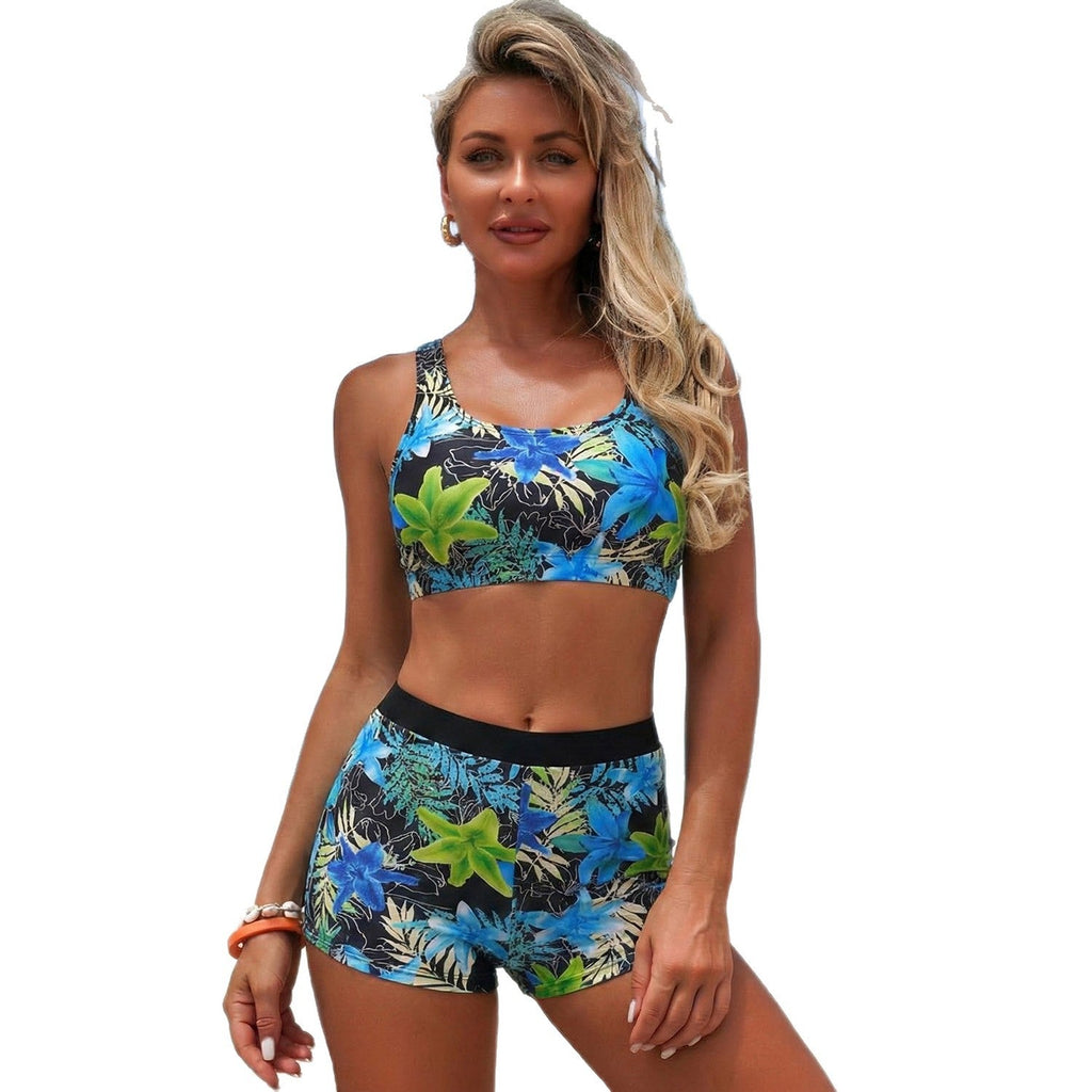 Uniforme de natation pour femmes avec protection UV et design floral R&B