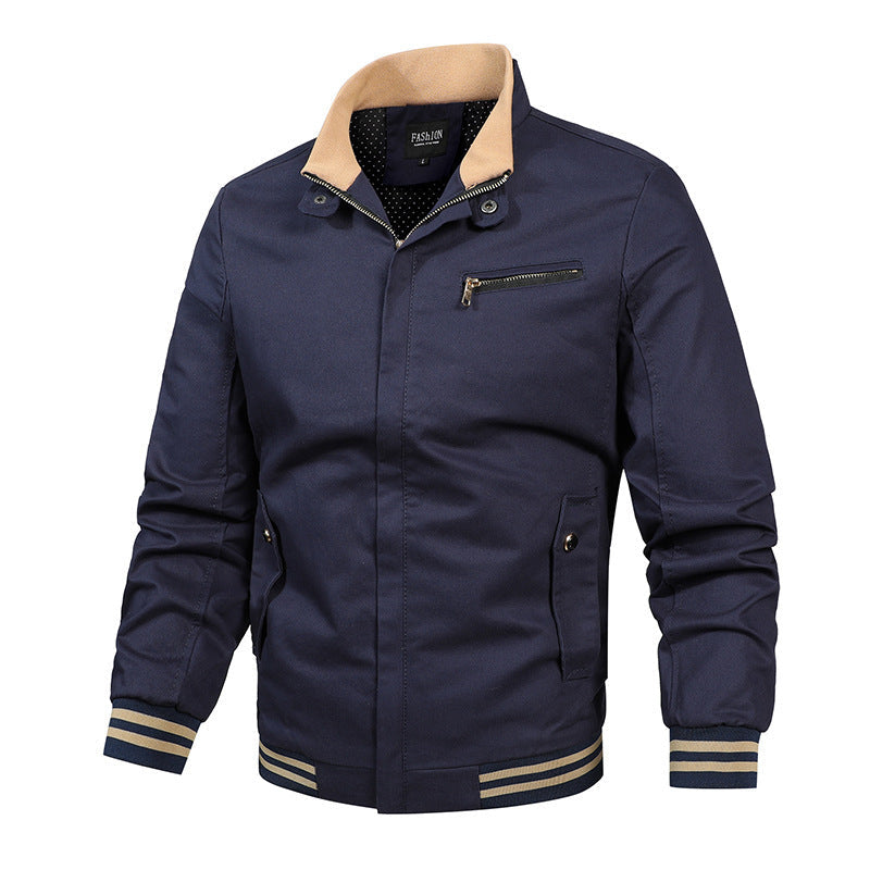 Veste bomber urbaine pour hommes avec col contrasté, poche poitrine zippée et doublure matelassée Echo Archiv