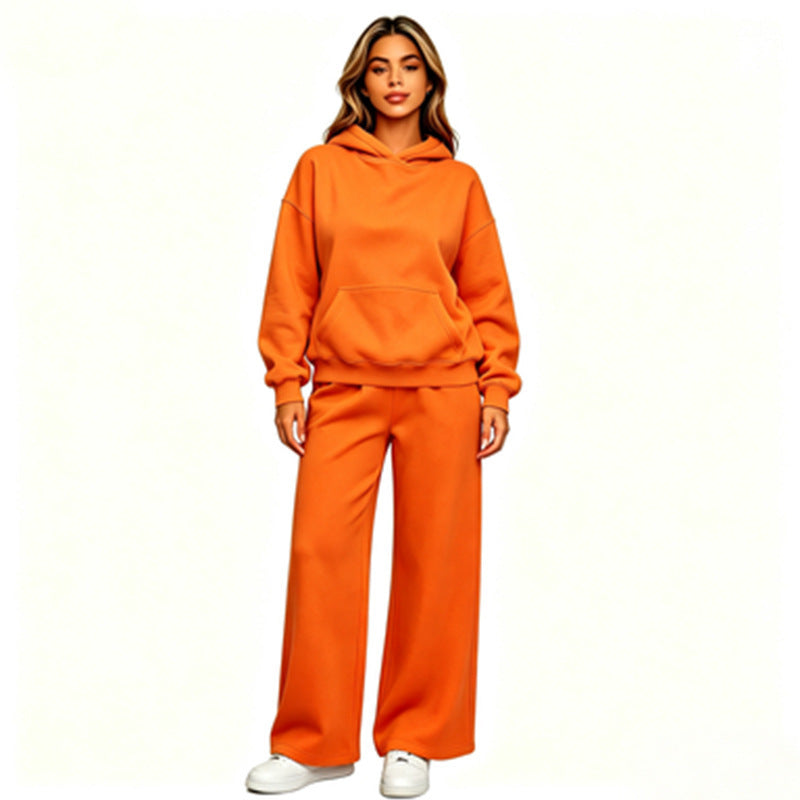 Sweat à capuche décontracté pour femmes avec pantalons larges Echoarchiv