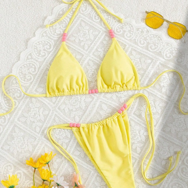 Bikini triangle femme avec accents colorés Echo Archiv