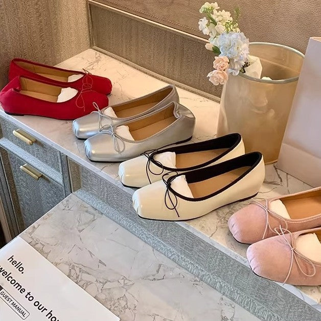 Ballerines pour femmes avec accent scintillant à la mode et doublure intérieure confortable R&B