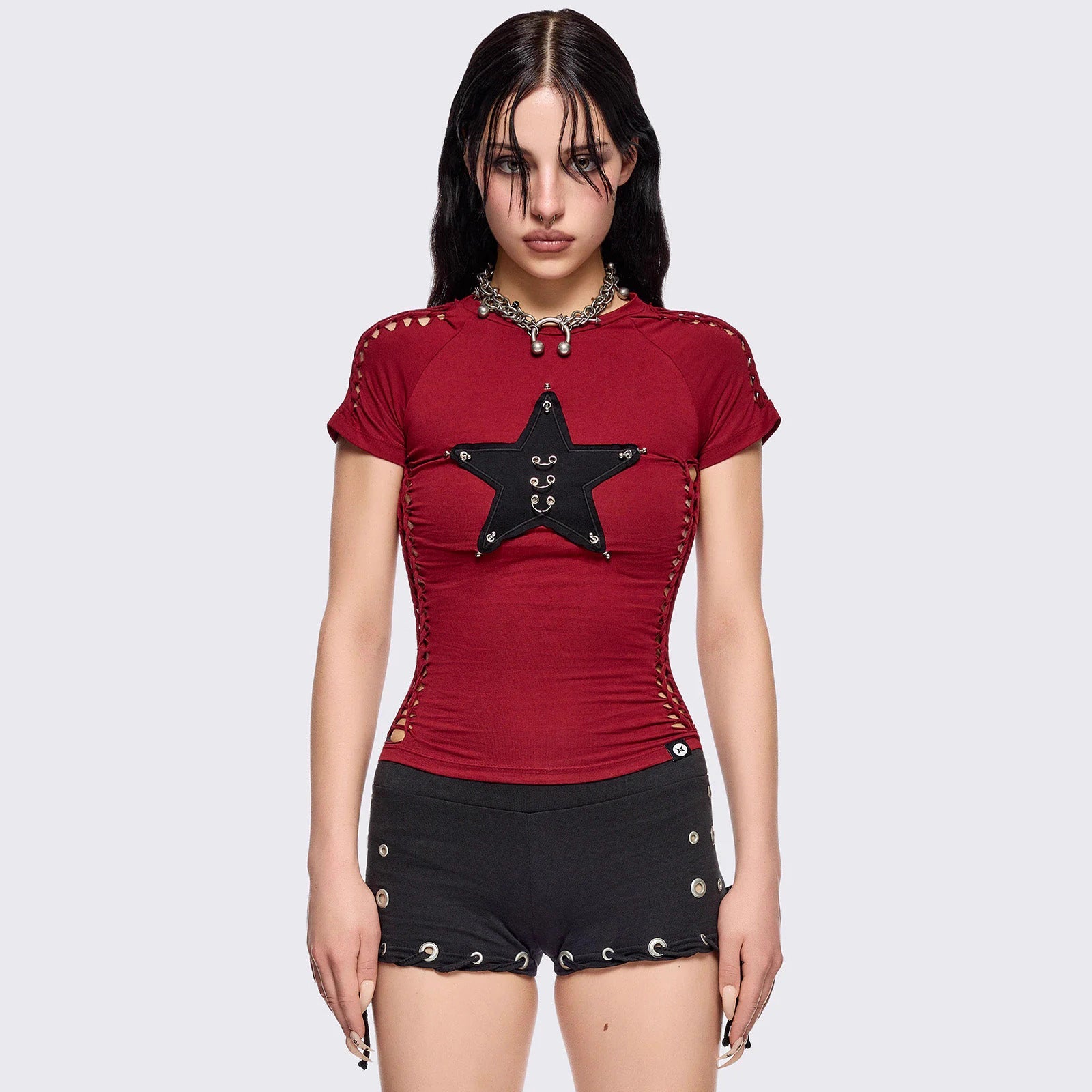 T-shirt ajusté pour femmes avec design étoile R&B