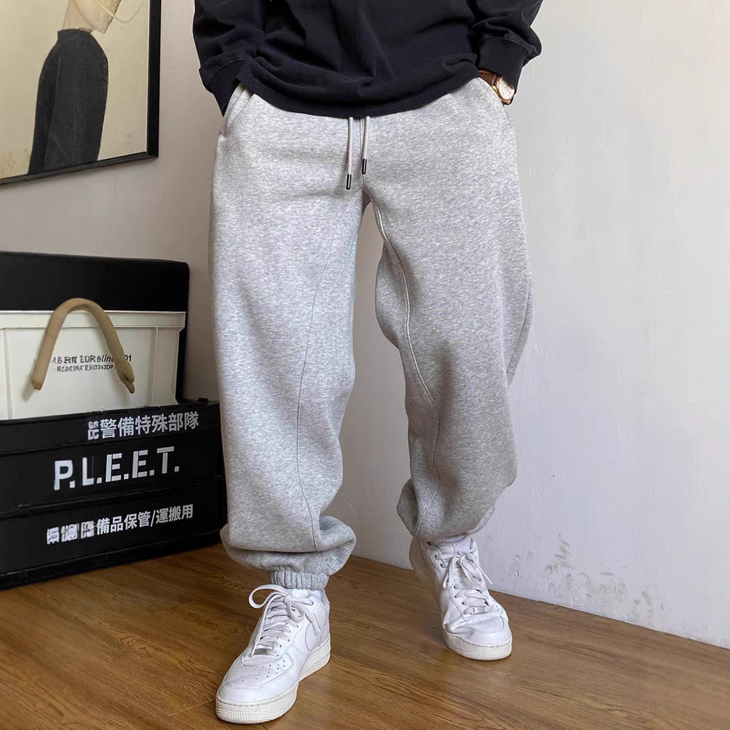 Pantalon de jogging tapered pour hommes avec couture d'entrejambe marquée, cordon de serrage et bords élastiques Echo Archiv