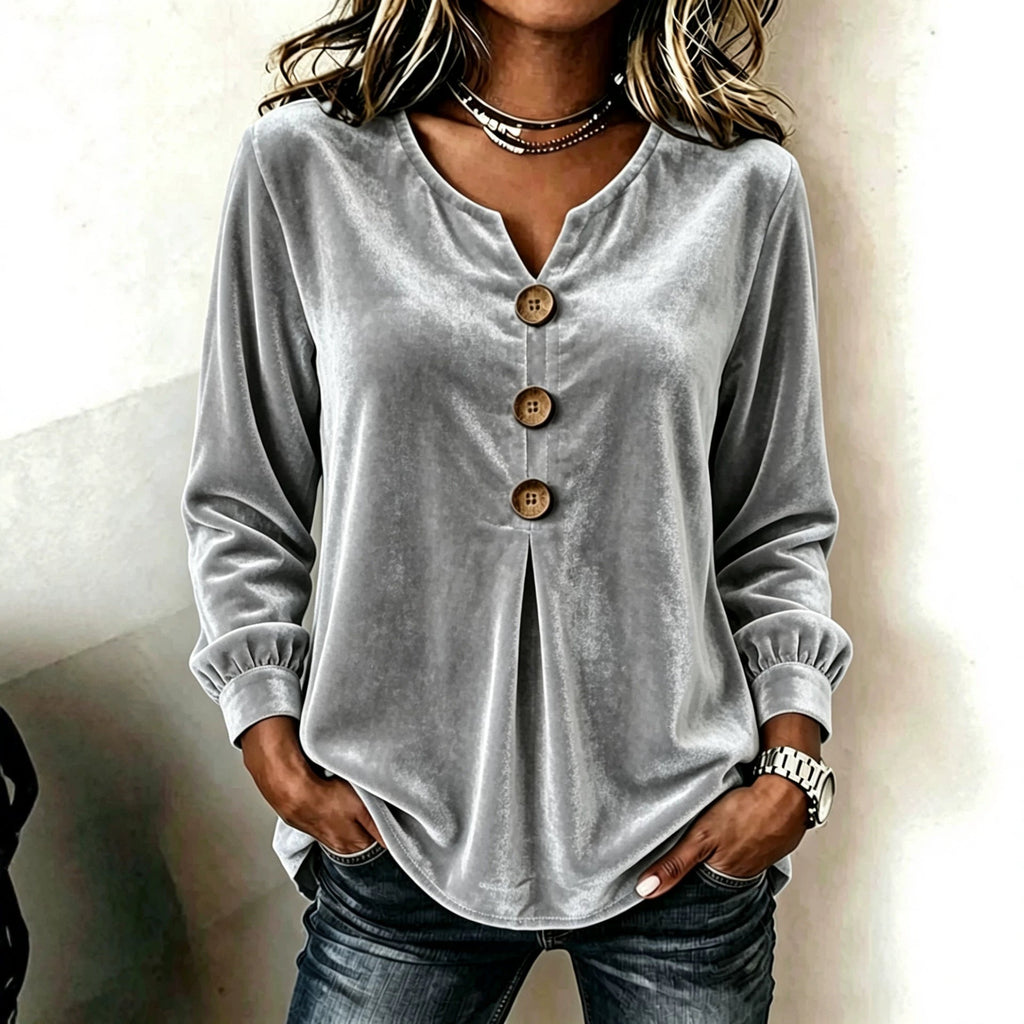 Blouse en velours élégante et confortable pour femmes