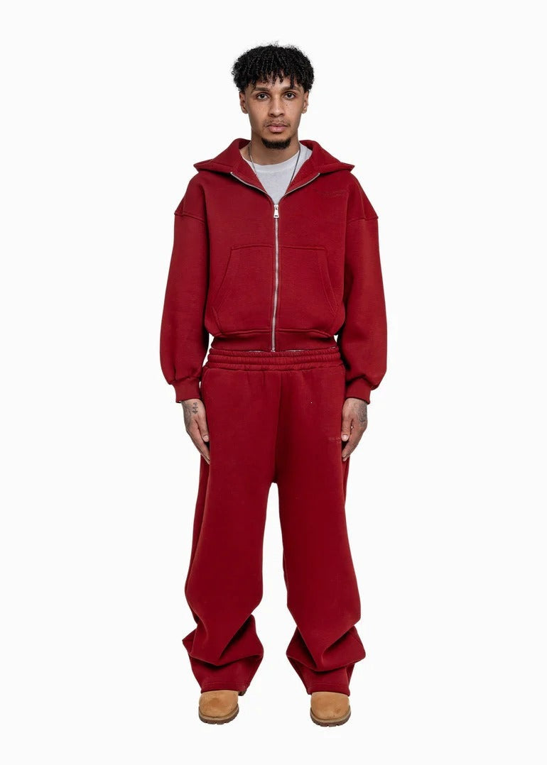 Ensemble homme décontracté avec sweat à capuche zippé et pantalon palazzo à silhouette épaule tombante Echo Archiv