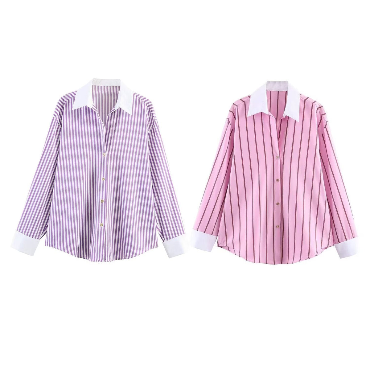 Chemisier oversized pour femmes avec col et poignets contrastés Echo Archiv