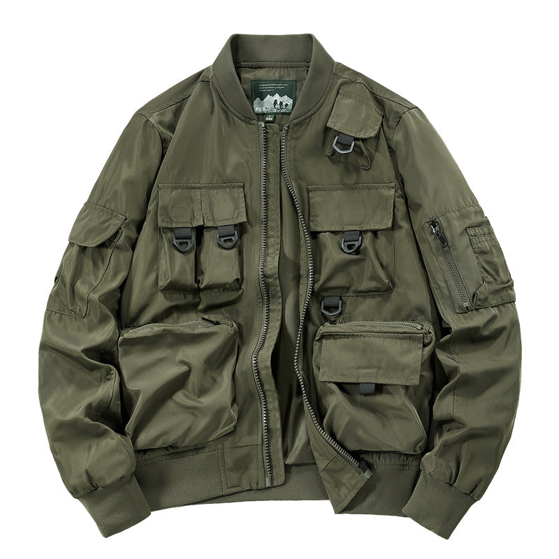 Veste bomber utilitaire multifonctionnelle pour hommes avec de nombreuses poches, détails en D-ring et coque en nylon coupe-vent Echo Archiv