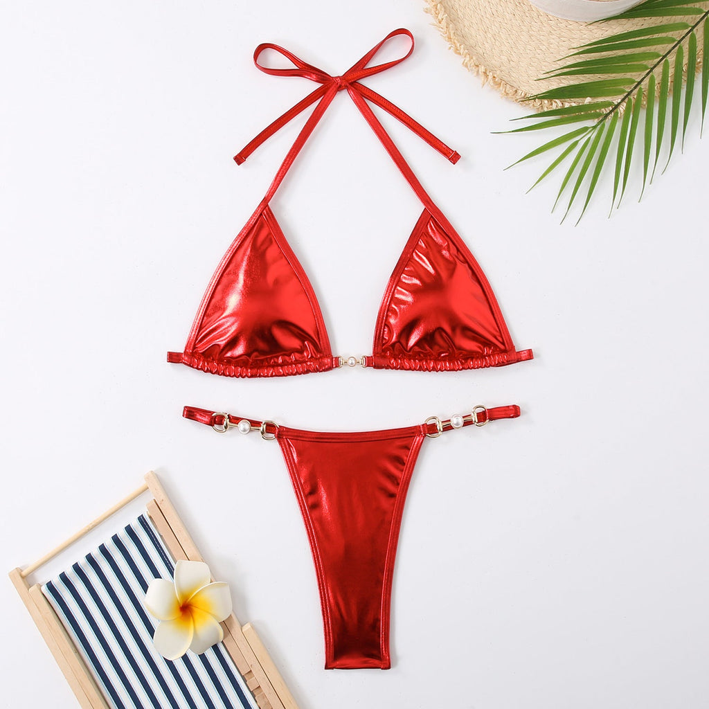 Bikini triangle femme avec des détails glamour R&B