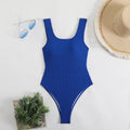 Maillot de bain pour femme à taille haute avec texture côtelée Echo Archiv