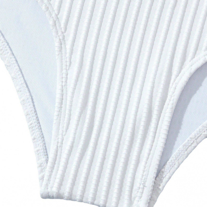 Bikini Femme Taille Haute avec Détails Volants R&B