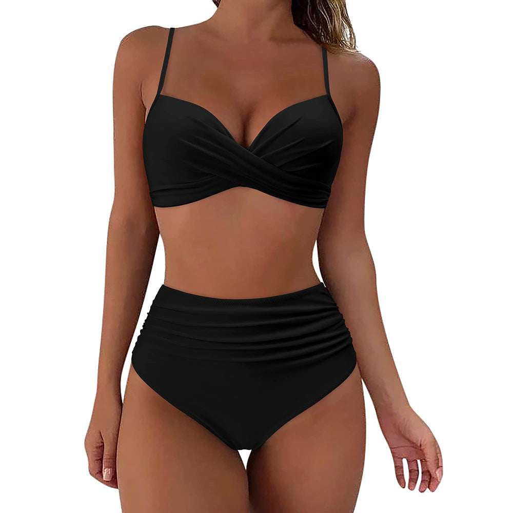 Ensemble de bikini taille haute pour femmes avec design enroulé Echo Archiv