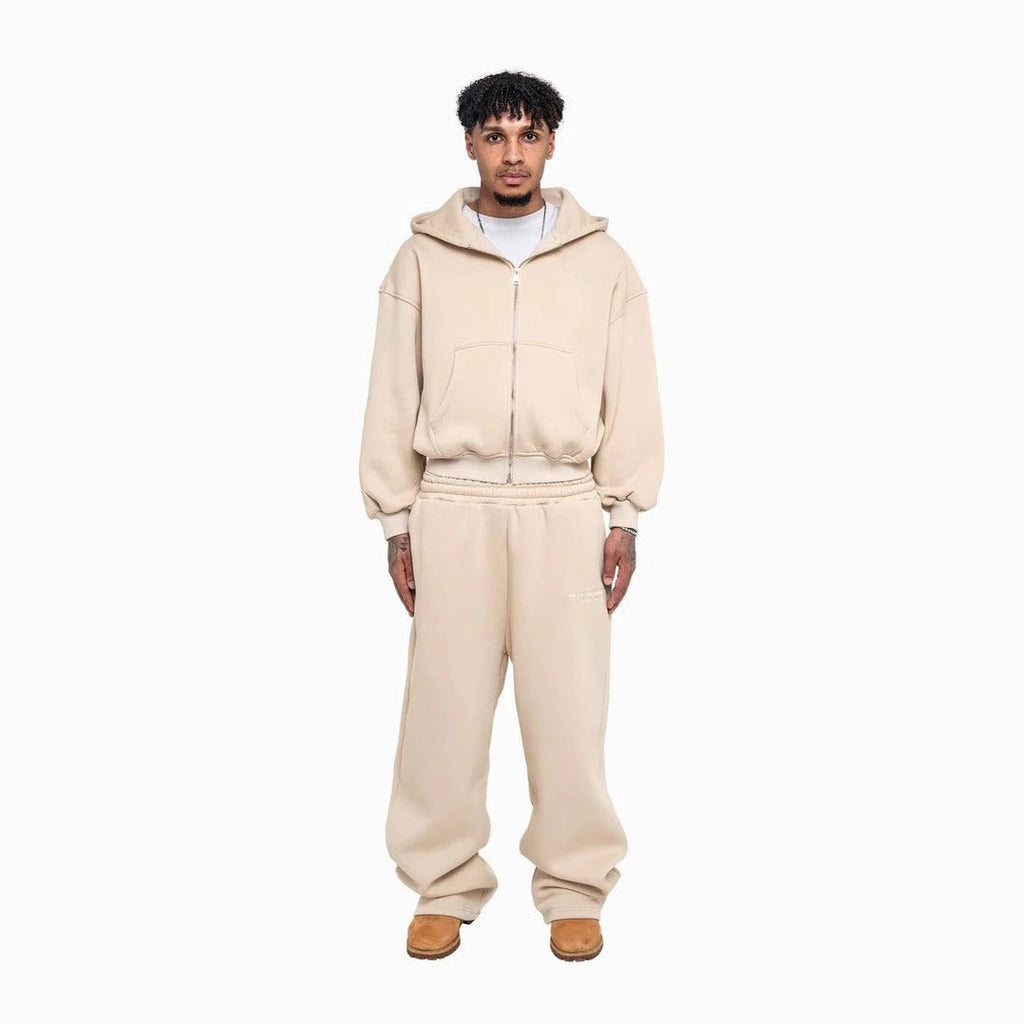Ensemble homme décontracté avec sweat à capuche zippé et pantalon palazzo à silhouette épaule tombante Echo Archiv