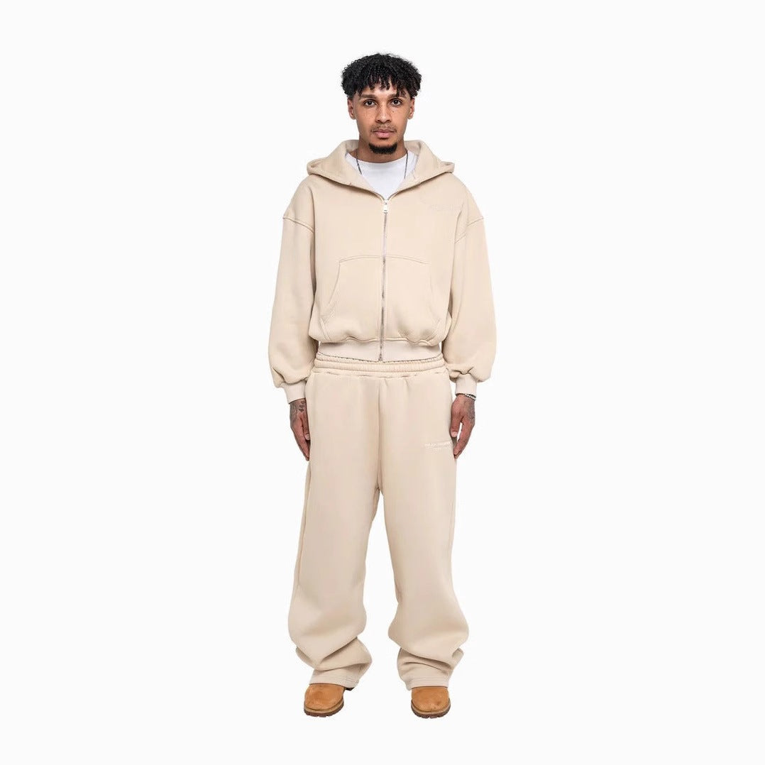 Ensemble homme décontracté avec sweat à capuche zippé et pantalon palazzo à silhouette épaule tombante Echo Archiv
