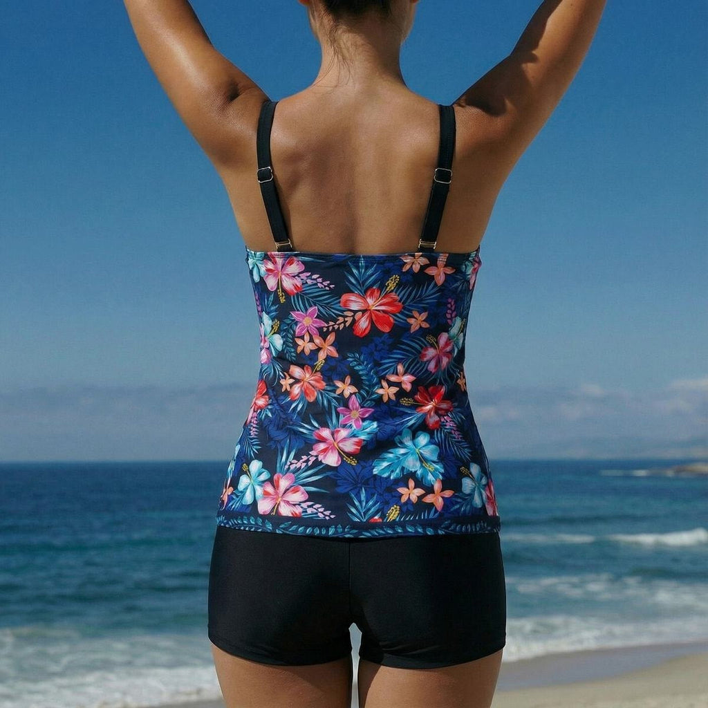 Maillot de bain sport féminin avec coupe raffinée et motif floral Echo Archiv