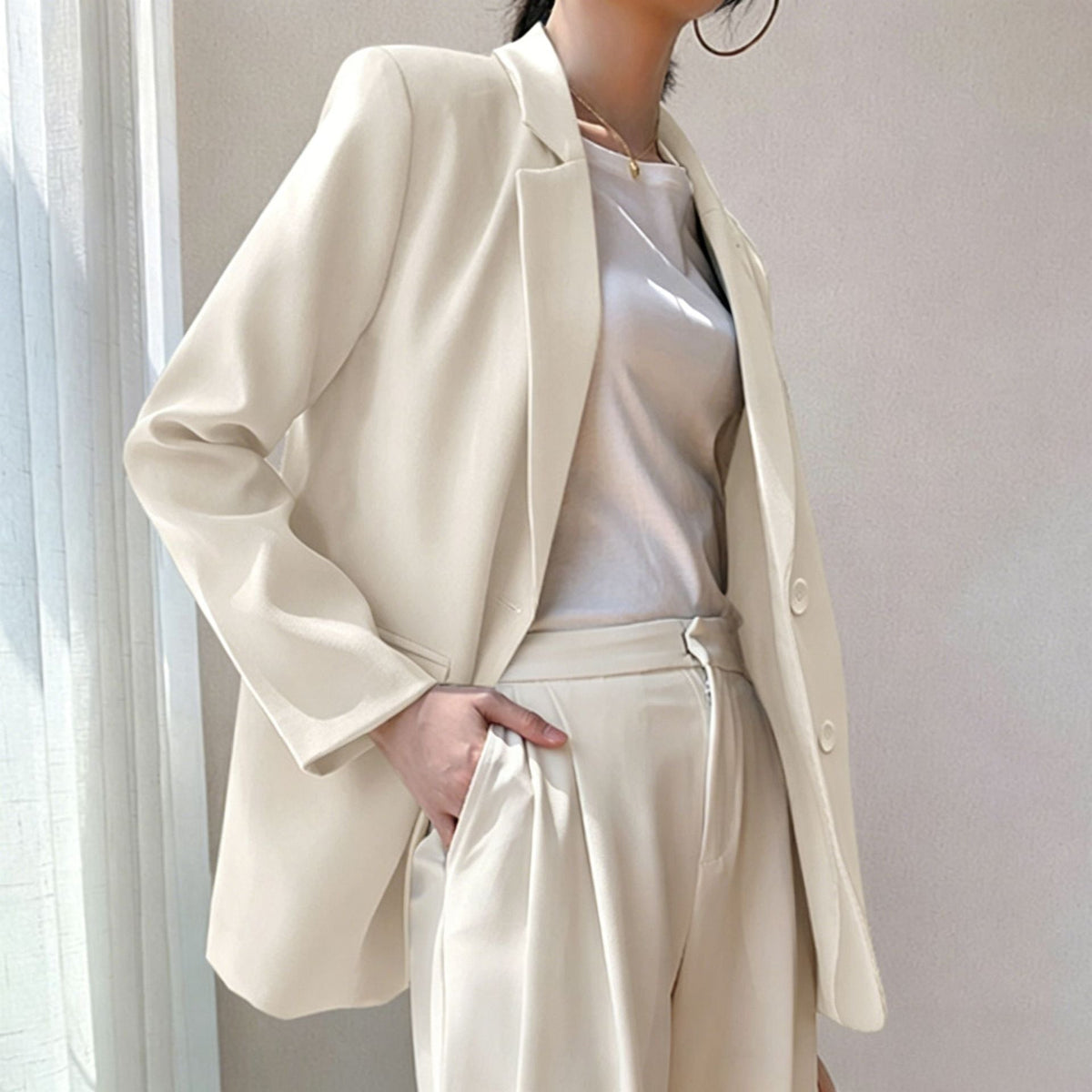 Blazer élégant et confortable pour femmes avec détails en perles