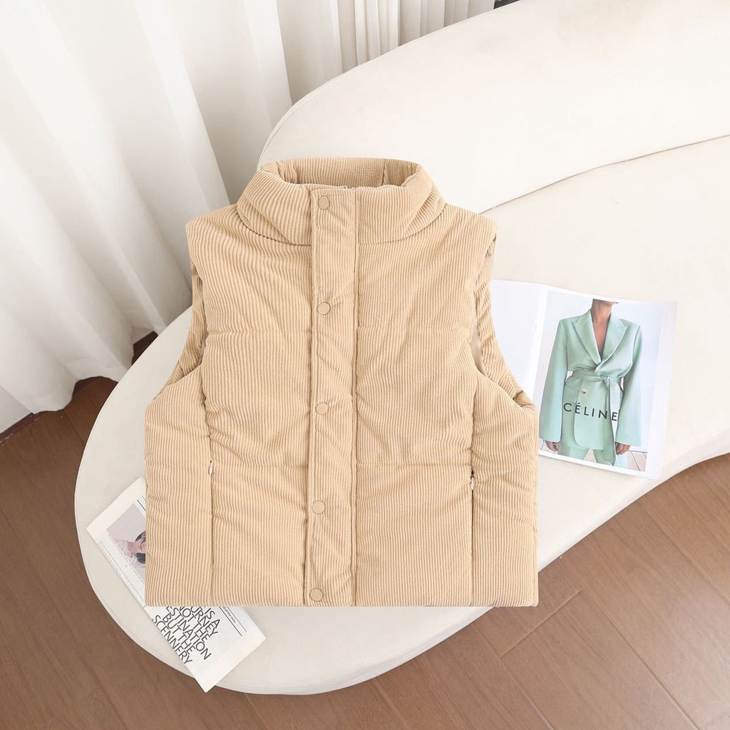 Gilet d'isolation à cordon pour femmes avec col montant et patte à pressions Echo Archiv
