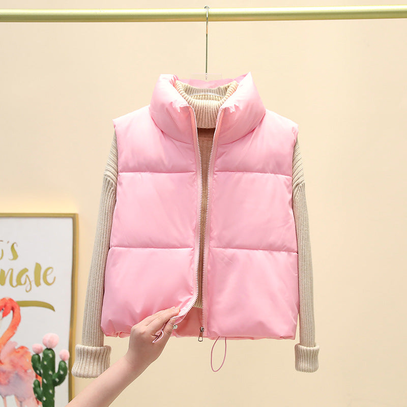 Gilet court matelassé pour femme avec col montant, fermeture éclair à double sens et ourlet ajustable Echo Archiv