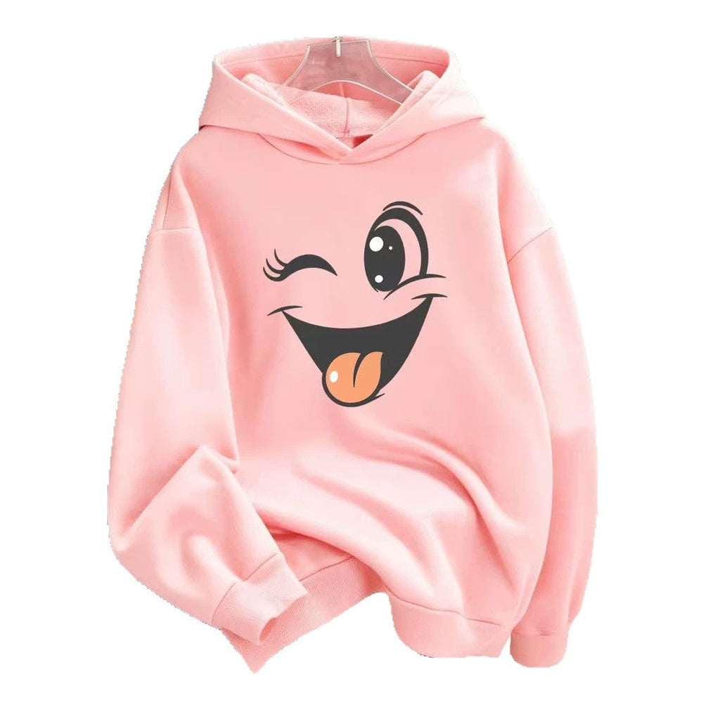 Sweat à capuche amusant pour femmes avec un design emoji unique Echoarchiv