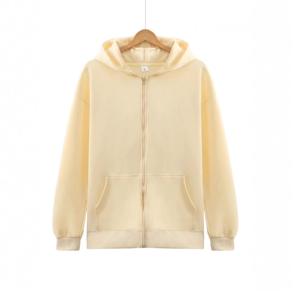 Hoodie unisexe nan léger avec fermeture éclair, en French-Terry gratté à l'intérieur, coutures plates et poches kangourou Echo Archiv