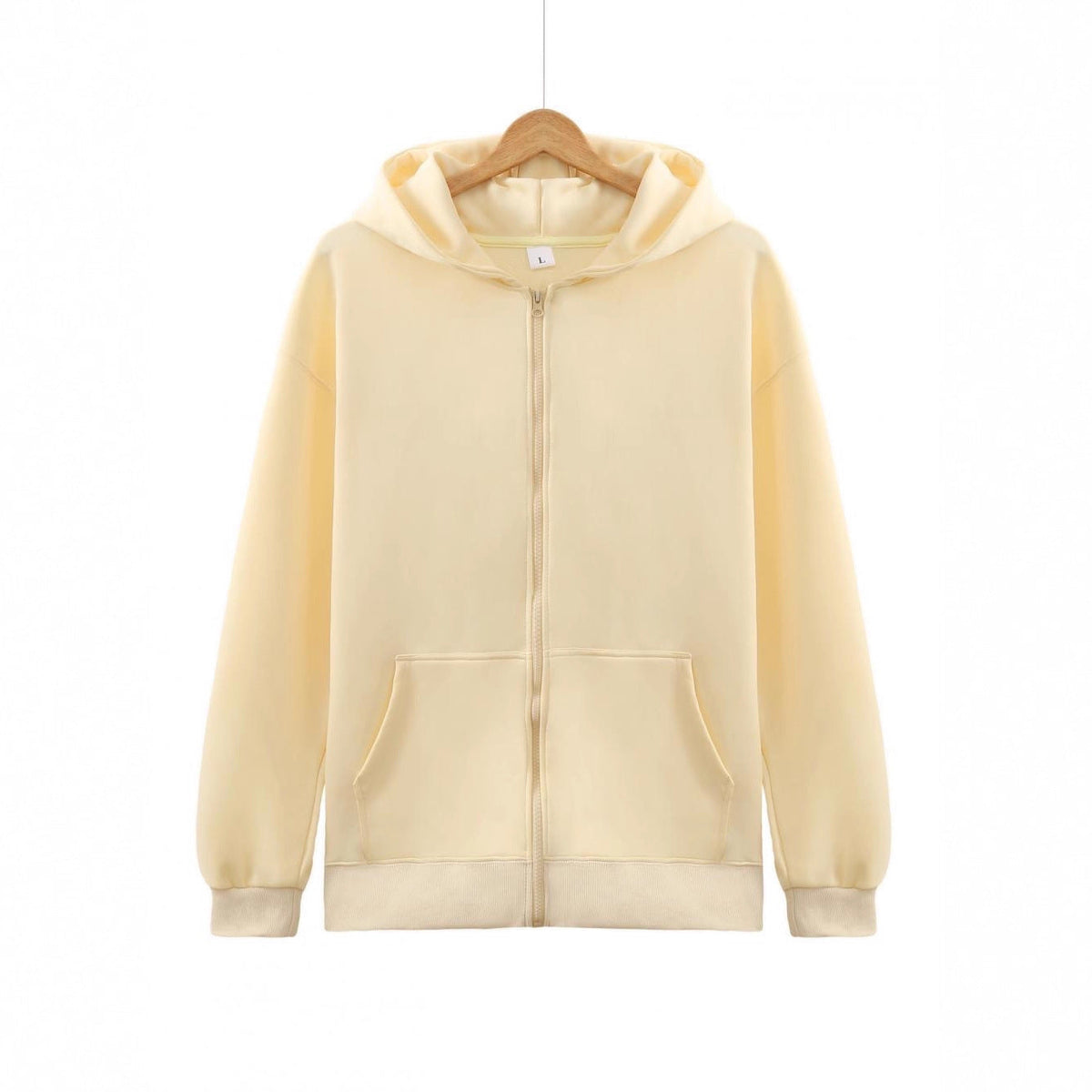 Hoodie unisexe nan léger avec fermeture éclair, en French-Terry gratté à l'intérieur, coutures plates et poches kangourou Echo Archiv
