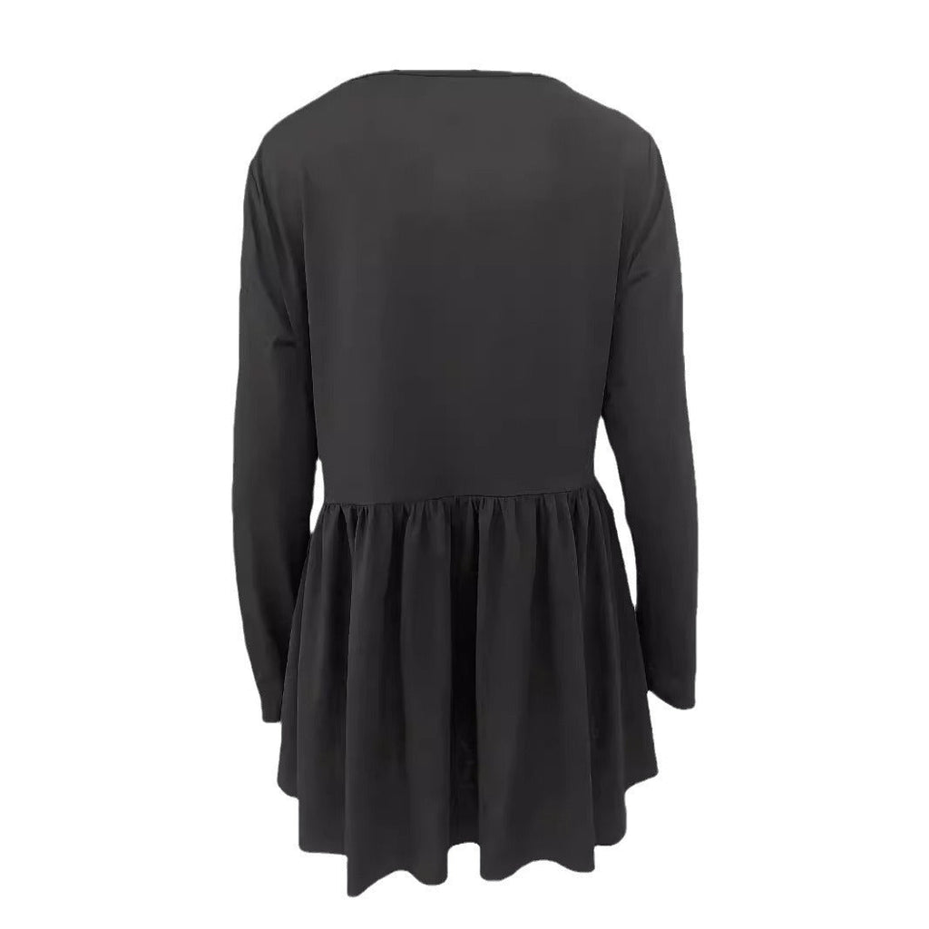 Tunique pour femmes en look superposé avec boucle décorative en forme de cœur et décolleté froncé Echoarchiv