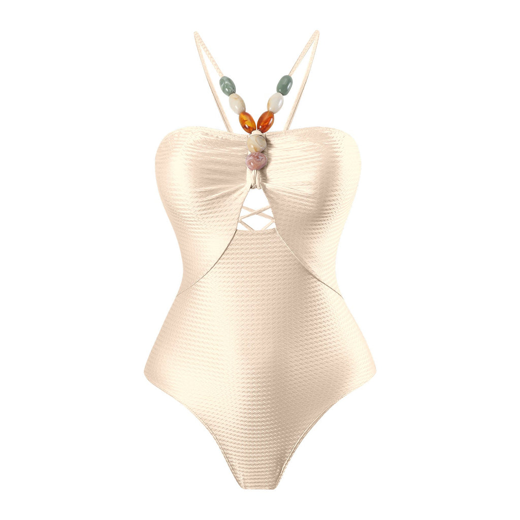 Maillot de bain femme sécurisé avec coupe ludique et jupe portefeuille assortie Drune