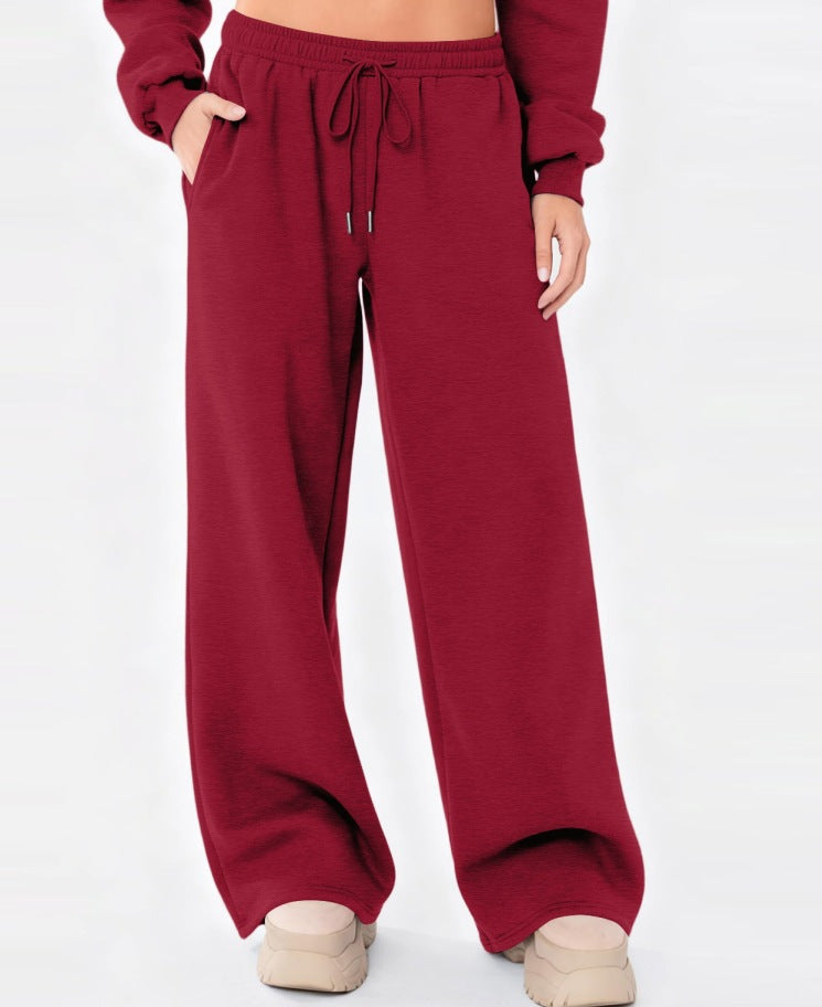 Pantalon de lounge large pour femmes avec taille confortable, cordon élastique et poches latérales Echo Archiv