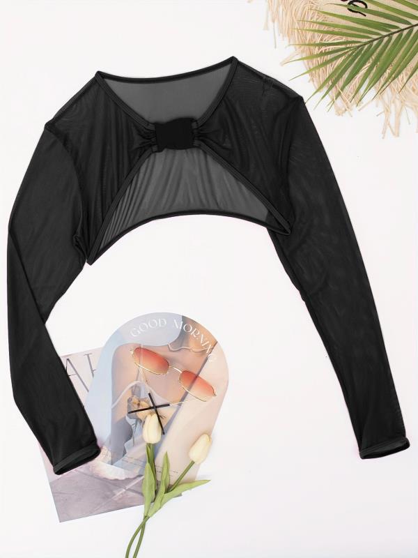 T-shirt à manches longues sportif pour femmes avec un cut-out stylé R&B