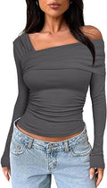 Chemisier Femme Off-Shoulder à Manches Longues