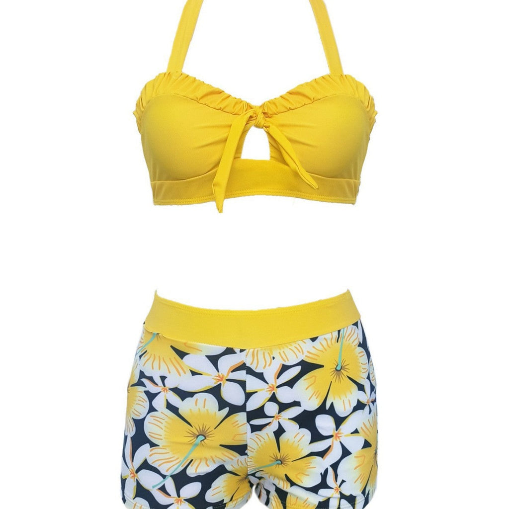 Ensemble Tankini Femme avec Haut Floral et Shorts Echo Archiv