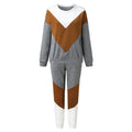 Ensemble de détente deux pièces pour femmes avec design V-Block, en polaire grattée à l'intérieur et pantalon de jogging tapered Echo Archive