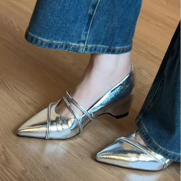 Pompes élégantes à talons blocs confortables pour femmes R&B