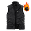 Veste thermo-extérieure matelassée pour hommes avec doublure en polaire douce, col montant et plusieurs poches zippées Echo Archiv