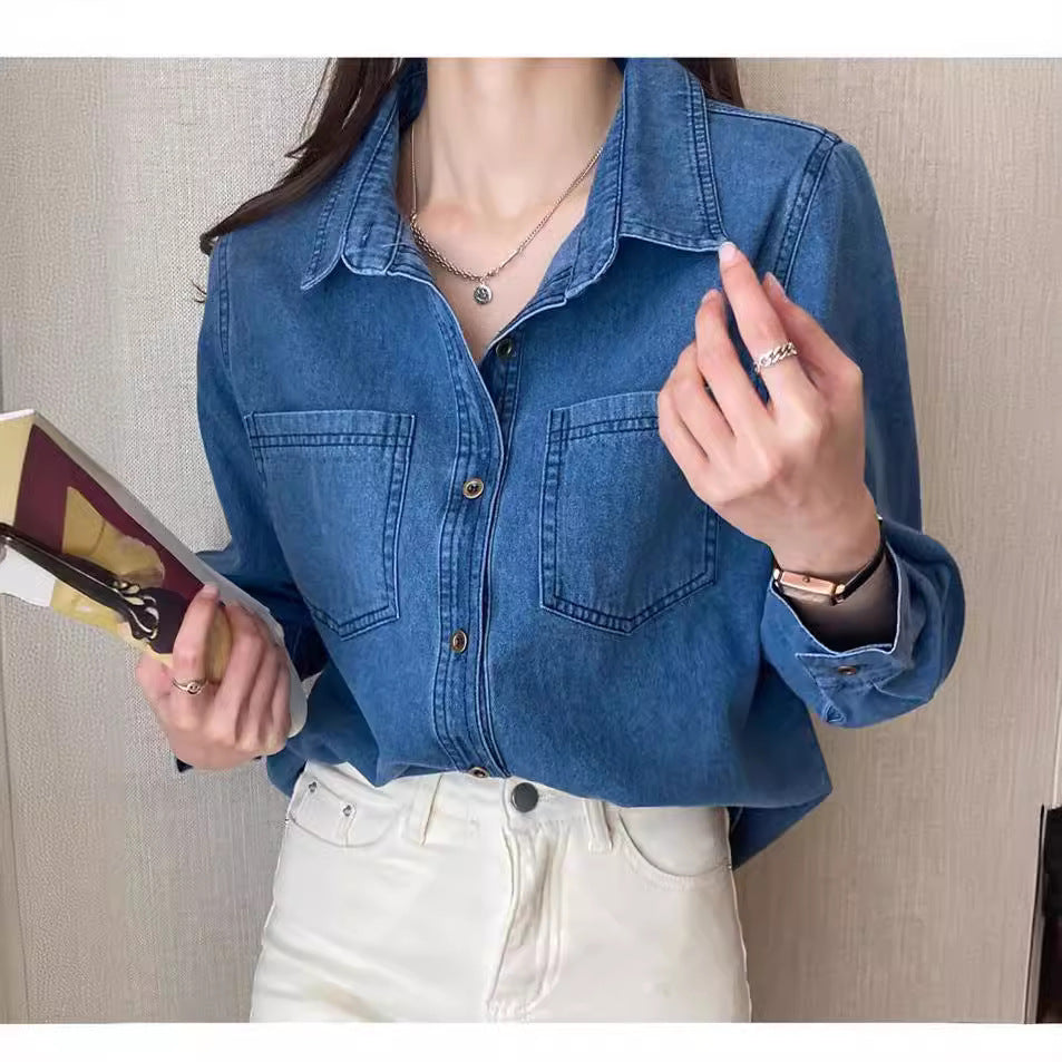 Chemise en Denim Femme