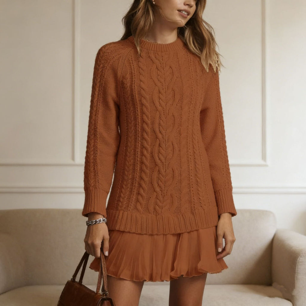 Robe pull à manches longues pour femmes