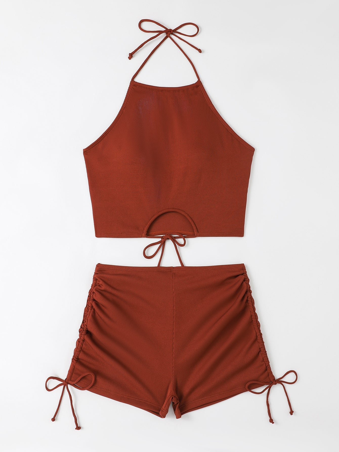 Ensemble de bikini décontracté pour femmes avec fronces R&B