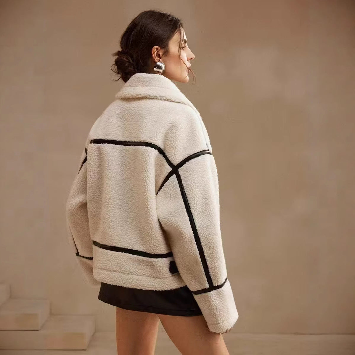 Veste en peluche teddy pour femmes