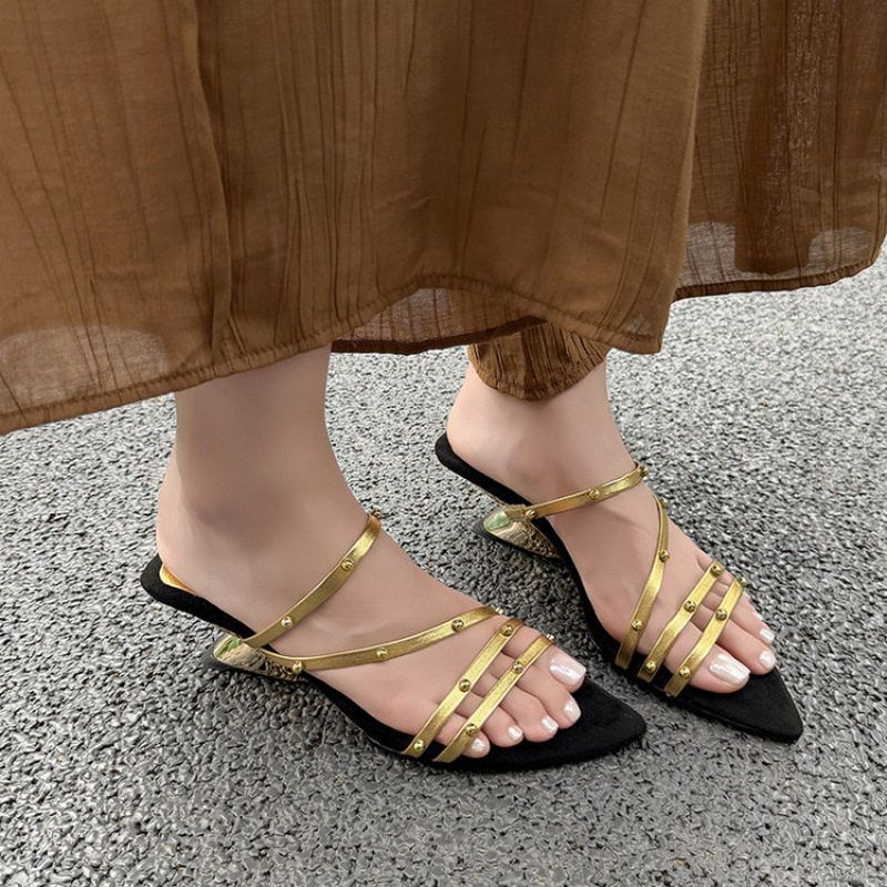 Sandales élégantes à brides décoratives pour femmes R&B