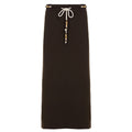 Jupe longue en jersey pour femmes avec taille ajustable et accents ludiques R&B