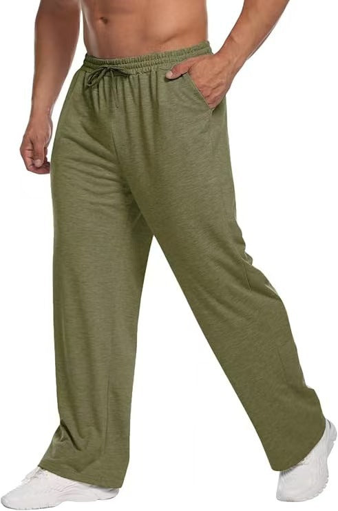 Pantalon de lounge pour homme à coupe décontractée en jersey doux avec cordon de serrage, taille élastique et jambe droite Echo Archiv