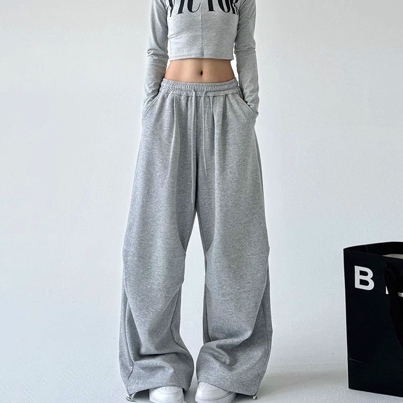 Pantalon de jogging large pour femmes avec jambe extra large et taille à cordon en French Terry Echo Archiv