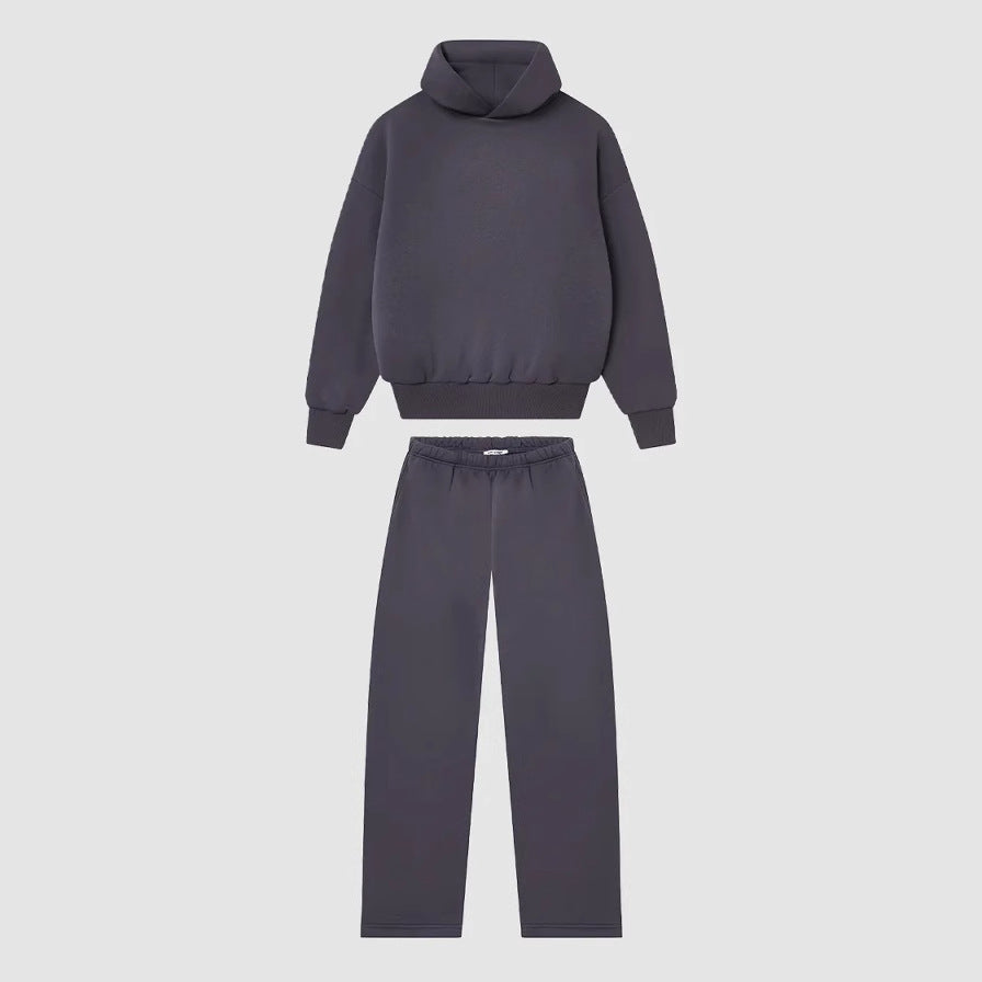 Ensemble de loungewear unisexe confortable avec col roulé haut, sweat-shirt à coupe décontractée et pantalon droit Echo Archiv