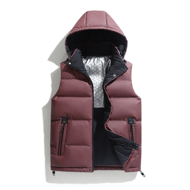 Gilet matelassé à capuchon pour hommes