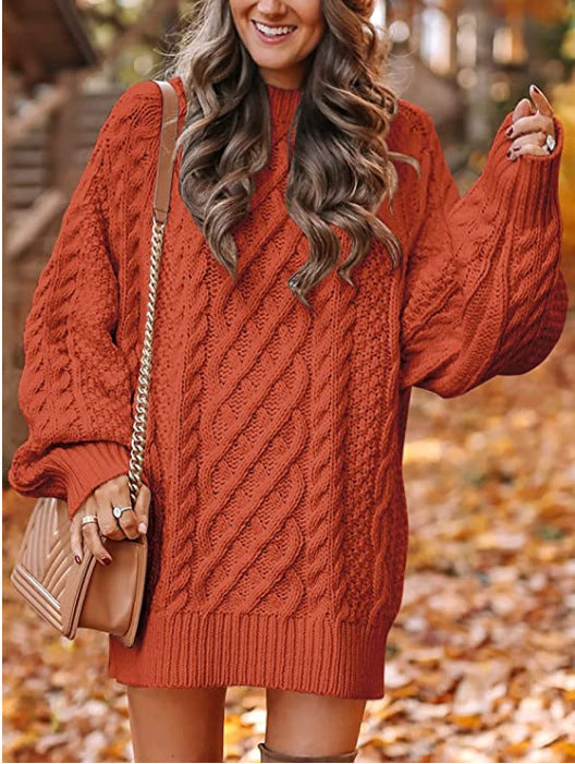 Pull Oversize Femme avec Détail en Tricot à Câbles
