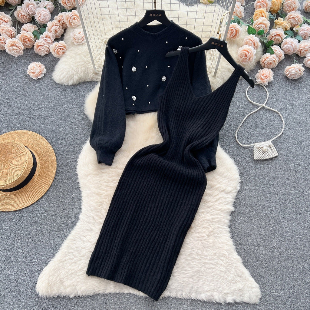 Robe en tricot pour femmes avec décolleté en V élégant Echo Archiv