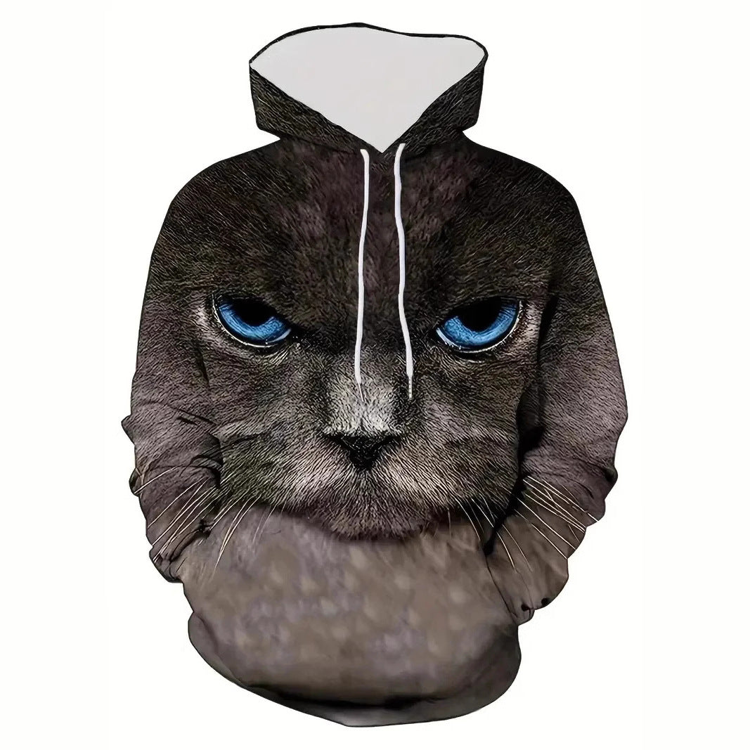 Sweat à capuche pour femmes avec motif de loup et de papillon Echoarchiv