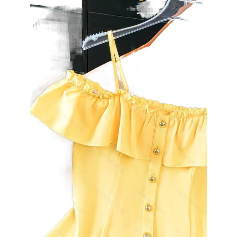 Blouse pour femmes avec détails en volants et boutonnière Heidi-Mode