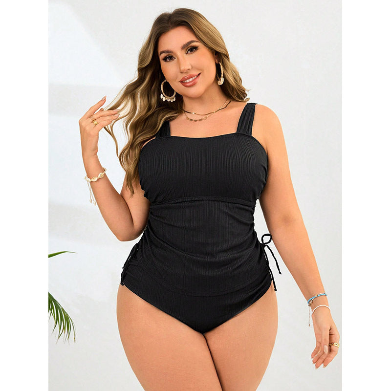 Maillot de bain une pièce élégant pour femmes avec des détails de volants tendance R&B